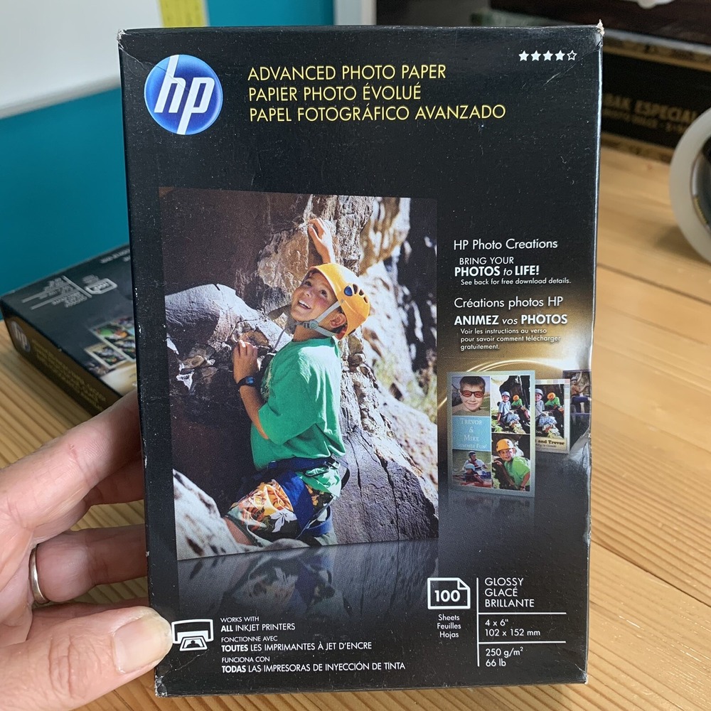 HP Advanced Photo Paper 4x6 Glossy Inkjet 100 Sheets Q6638A New
